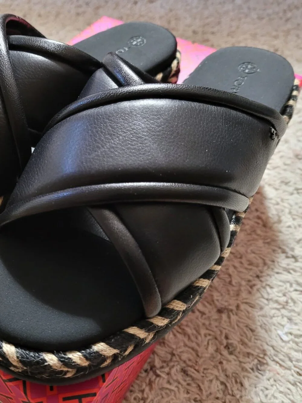 NIB Tory Burch Crisscross Espadrille Slide - 9